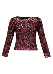 Rebecca Taylor Long-sleeved sequinned top