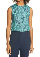 Rebecca Taylor Margaux Paisley Silk Blend Shell Top