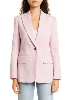 Rebecca Taylor Peak Lapel Cotton Blazer in Pale Orchid at Nordstrom