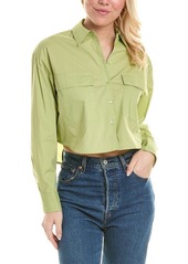 Rebecca Taylor Poplin Crop Shirt