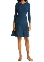 Rebecca Taylor Ribbed Sleeveless Fit & Flare Dress