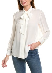 Rebecca Taylor Short Sleeve Silk Blouse