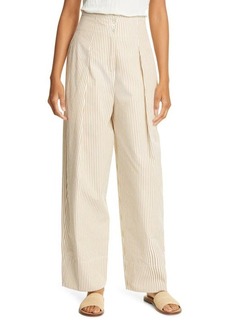 Rebecca Taylor Striped Cotton Pants in Sequoia Combo at Nordstrom