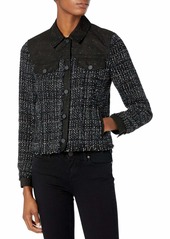 Rebecca Taylor Women's Denim Tweed Jacket  S