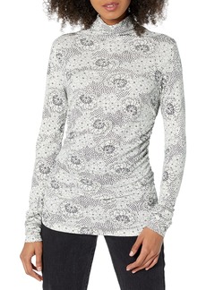 Rebecca Taylor Women's Forget Me Not Fleur Ruched Turtleneck  Extra Small