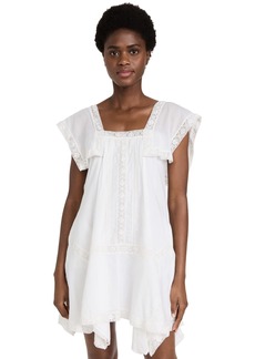 Rebecca Taylor Women's Lace Insert Dress  White S