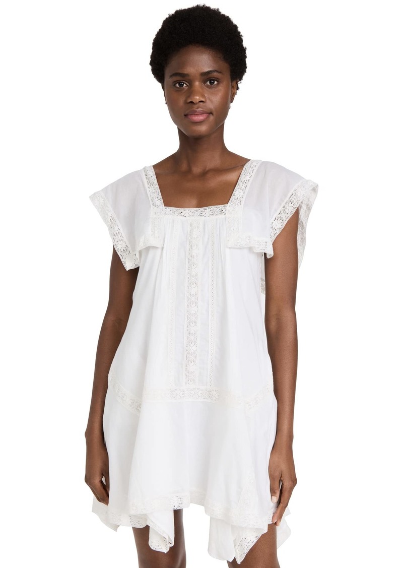 Rebecca Taylor Women's Lace Insert Dress  White M