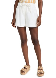 Rebecca Taylor Women's Linen Pajama Shorts  White M