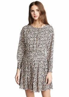 Rebecca Taylor Women's Long Sleeve Leopard Dress