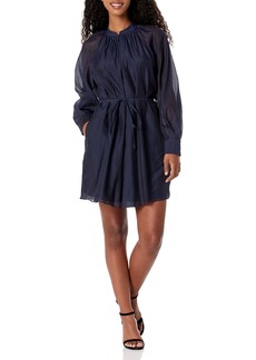 Rebecca Taylor Women's Long Sleeve Silk Cotton Dress