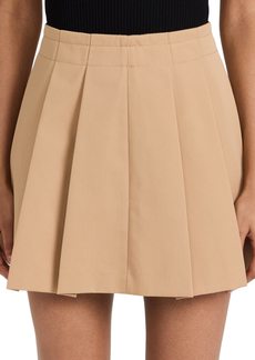 Rebecca Taylor Women's Military Cotton Miniskirt  Tan