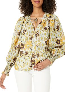 Rebecca Taylor Women's Passion Flower Tie Front Blouse  Extra Small