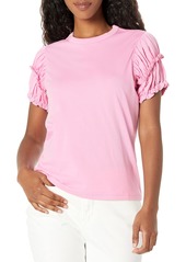 Rebecca Taylor Women's Ruched Puff Sleeve Tee