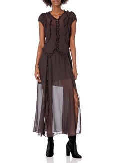 Rebecca Taylor Women's Scalloped Silk Chiffon Dress