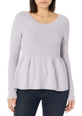 Rebecca Taylor Women's Scoop Neck Peplum Pullover  Extra Small