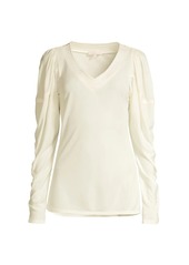 Rebecca Taylor Ruched Sleeve Top