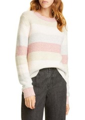 Rebecca Taylor Stripe Merino Wool Blend Sweater