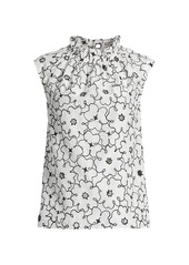 Rebecca Taylor Tai Embroidered Sleeveless Top