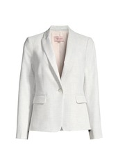 Rebecca Taylor Tailored Clean Linen-Blend Suiting Jacket