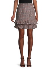 Rebecca Taylor Textured Tweed Skirt