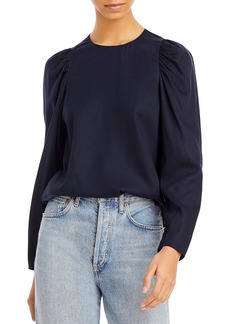 Rebecca Taylor Womens Crewneck Puff Sleeve Pullover Top