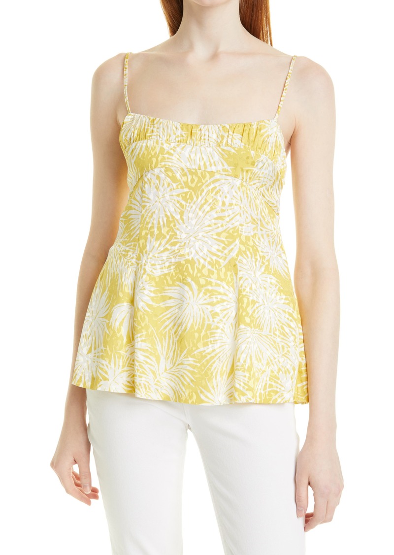 Rebecca Taylor Floral Peplum Top in Sunflower Combo at Nordstrom