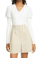 Rebecca Taylor Ruffle Pullover in Milk at Nordstrom