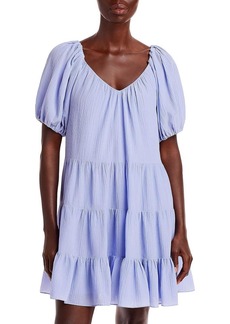 Rebecca Taylor Womens Sundress Tiered Mini Dress