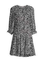 Rebecca Taylor Zebra Lily Mini Dress