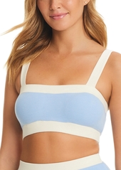 Red Carter Women's Colorblocked Cropped Top Cover-Up - Crystal Blue