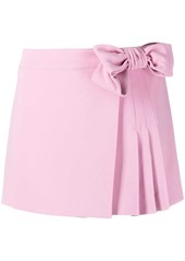 RED Valentino bow-embellished pleated skorts