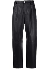 RED Valentino high-waist leather trousers