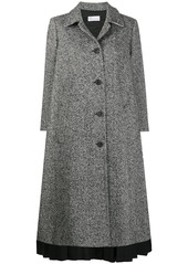 RED Valentino diagonal pattern pleated coat