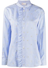 RED Valentino embroidered pin-stripe shirt