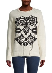RED Valentino Embroidered Virgin Wool Sweater