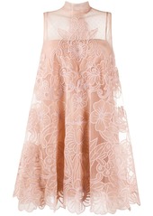 RED Valentino floral-embroidered mini dress