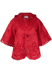 RED Valentino floral embroidery hooded jacket