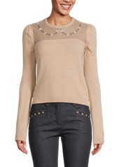 RED Valentino Long Sleeve Wool Blend Top