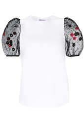 RED Valentino lace puff sleeve T-shirt
