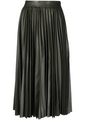 RED Valentino leather pleated skirt