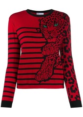 RED Valentino leopard-intarsia jumper
