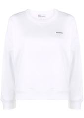 RED Valentino logo-print ruffle-detail sweatshirt