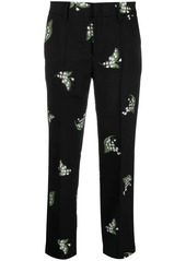 RED Valentino May Lily-print tailored trousers