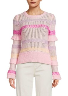 RED Valentino Mohair Blend Ruffle Sweater