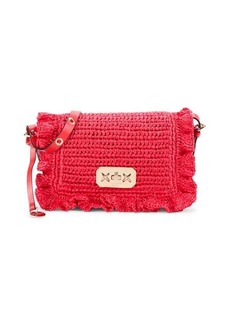 RED Valentino Raffia Woven Shoulder Bag