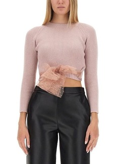 RED VALENTINO JERSEY WITH BOW
