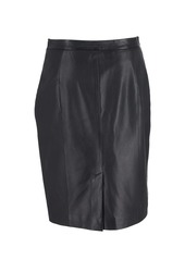 Red Valentino Knee-Length Pencil Skirt in Black Leather