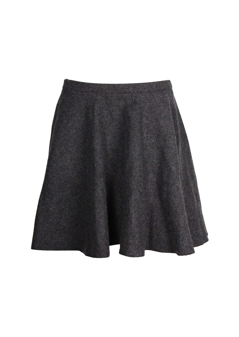 Red Valentino Mini Skirt in Grey Virgin Wool