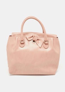 Red Valentino Old Rose Leather Bow Tote