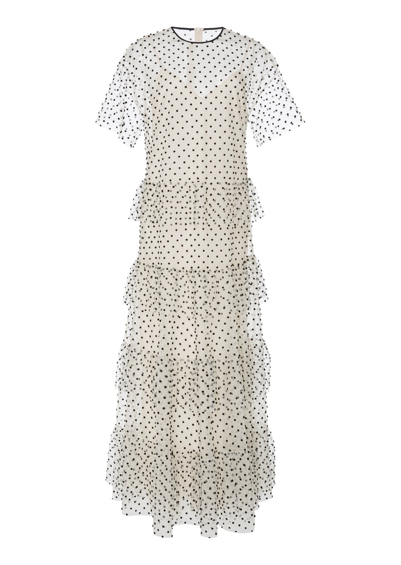 polka dot chiffon dress